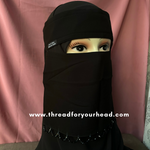 Crystal naqab pearls