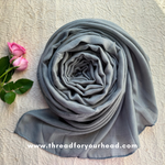 Grey- Soft Cotton hijab
