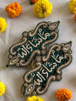 Mashallah green set of 2 - Bridal Bazu Band