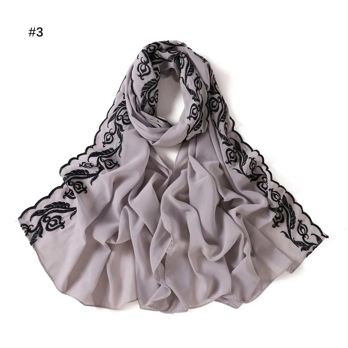 Lace chiffon- Grey