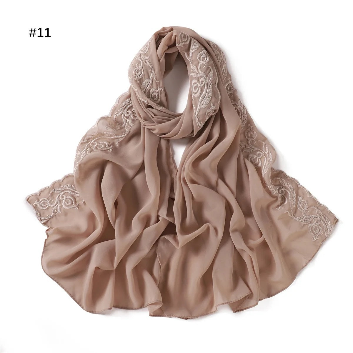 Lace chiffon- Mocha