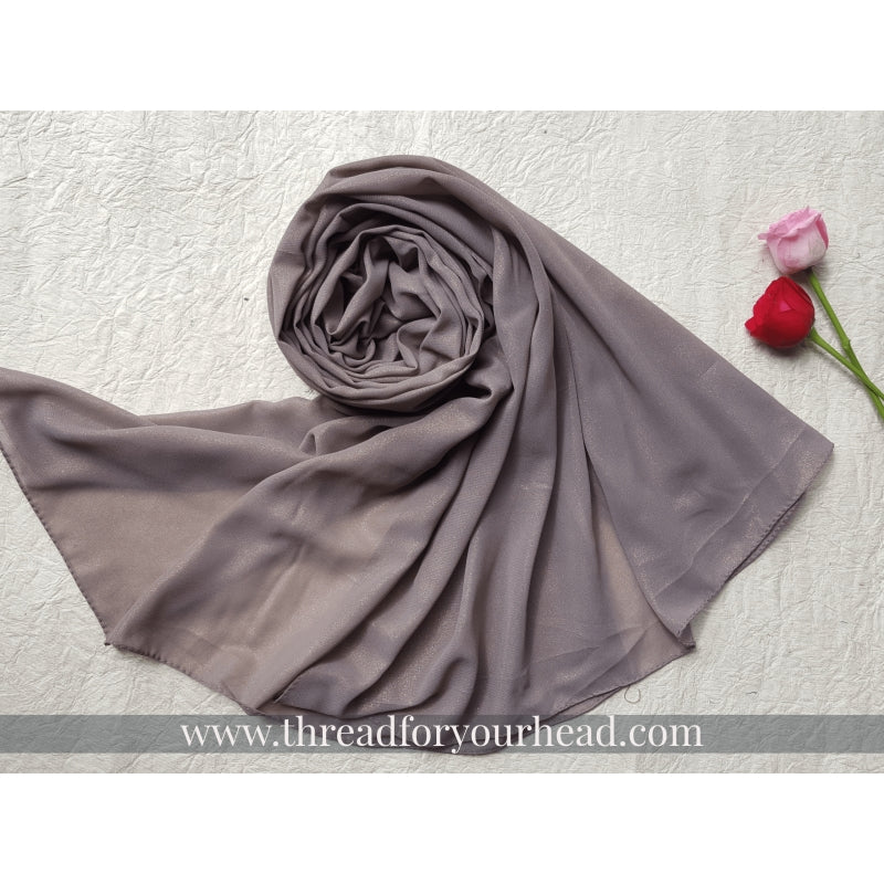 pista green- Metallic Georgette