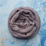 Crinkled cotton hijab- true grey