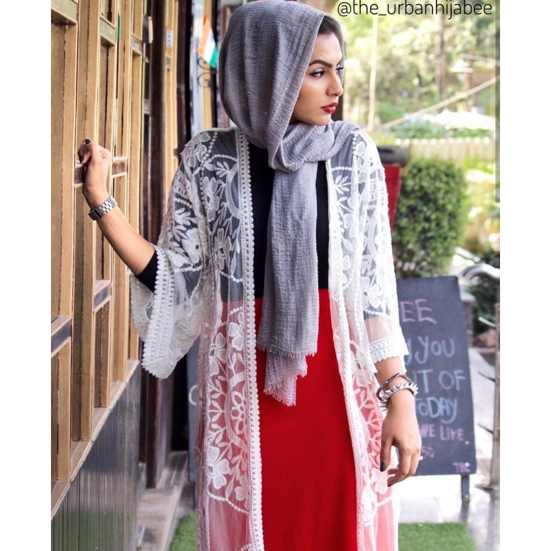 crinkled hijab- steele