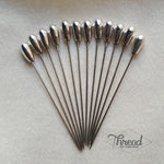silver basic pin- set of 12