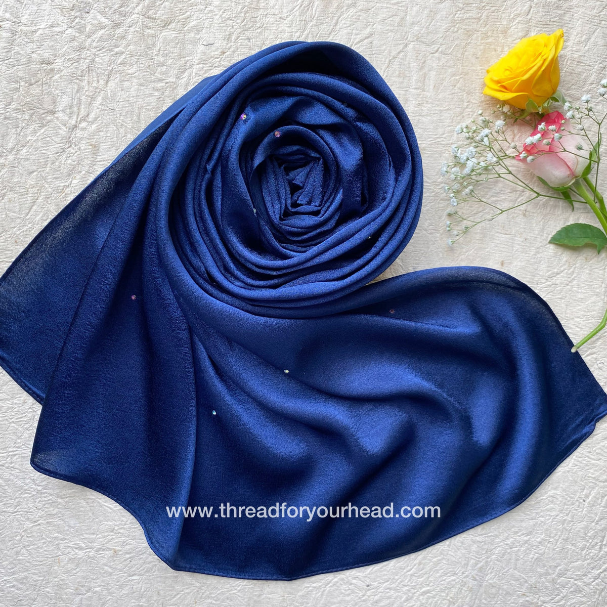 Navy Satin diamond