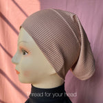 Dark nude- ribbed jersey cap