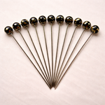 Black with gold basic pin- set of 12