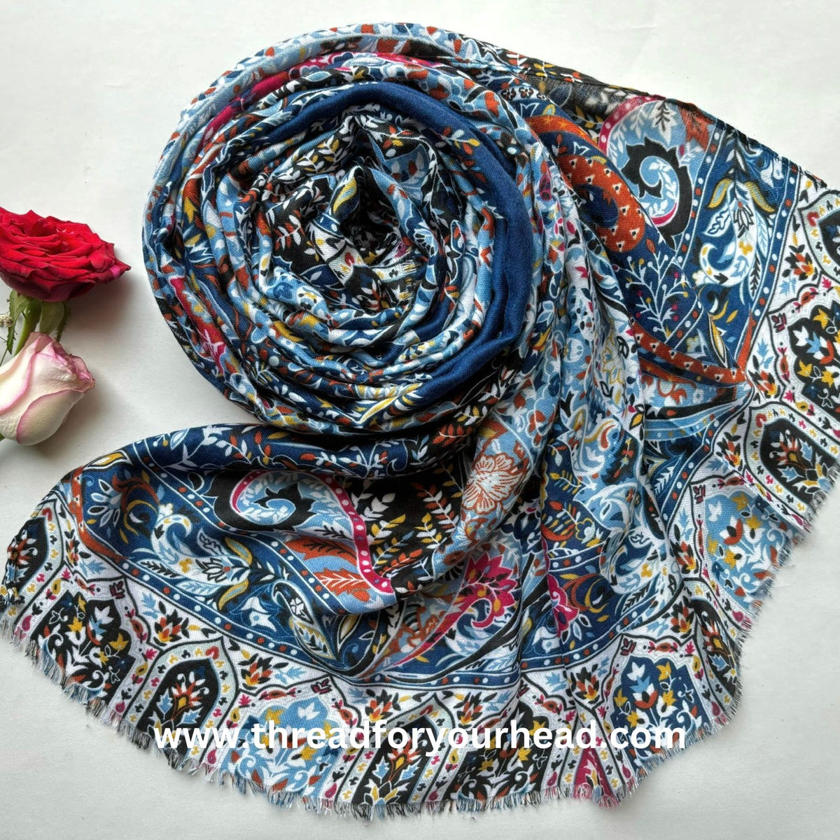 Persian Printed Cotton - Blue