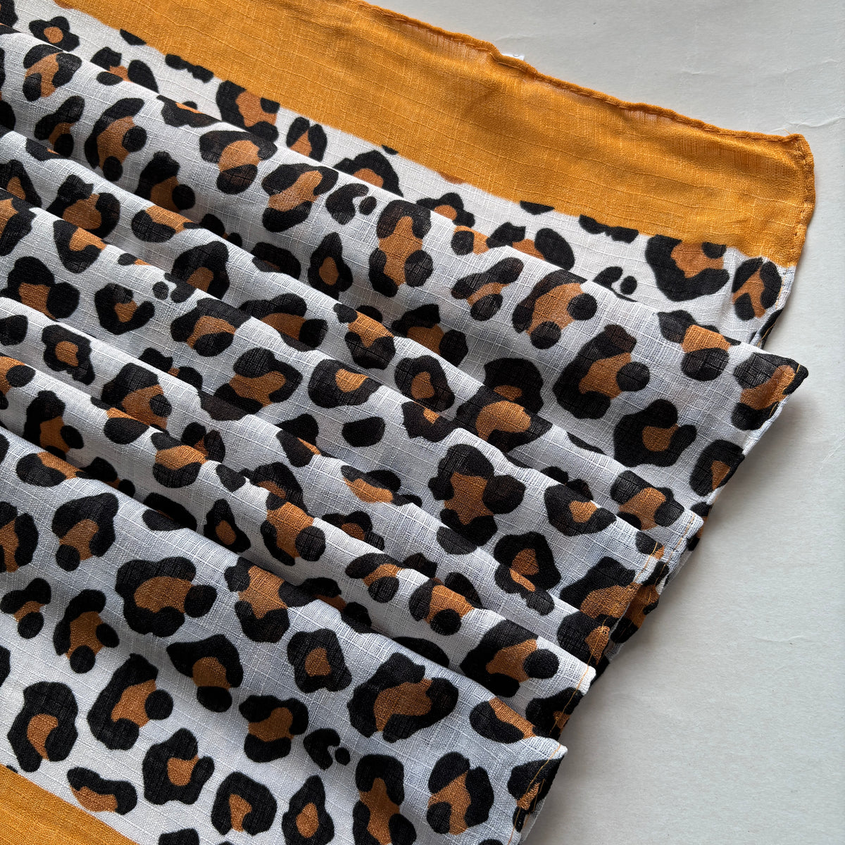 Leopard Printed Cotton - Mustard