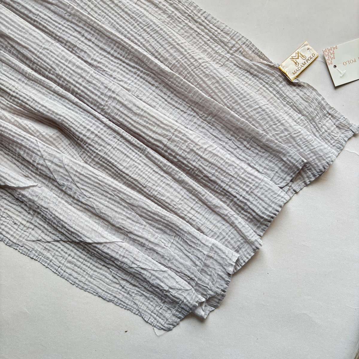 Feather Cotton Hijab - Steele Grey