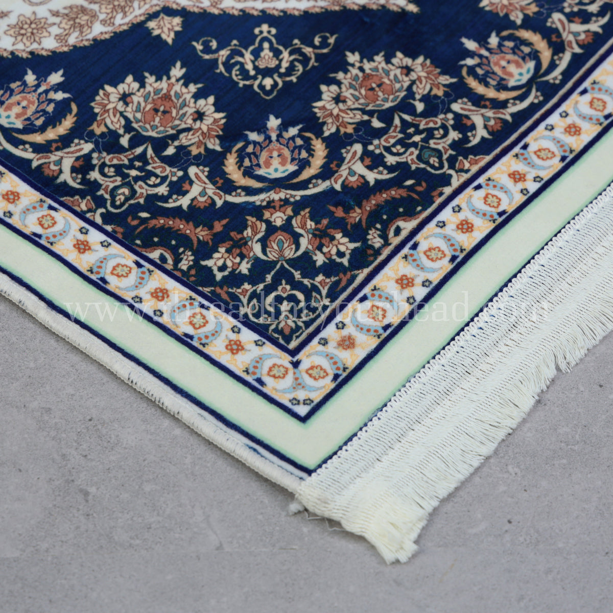 Turkish Prayer Mat - Navy