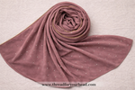 Luxury Rhinestone Diamond Hijab -Deep Mauve