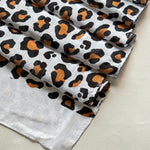 Leopard Printed Cotton - White