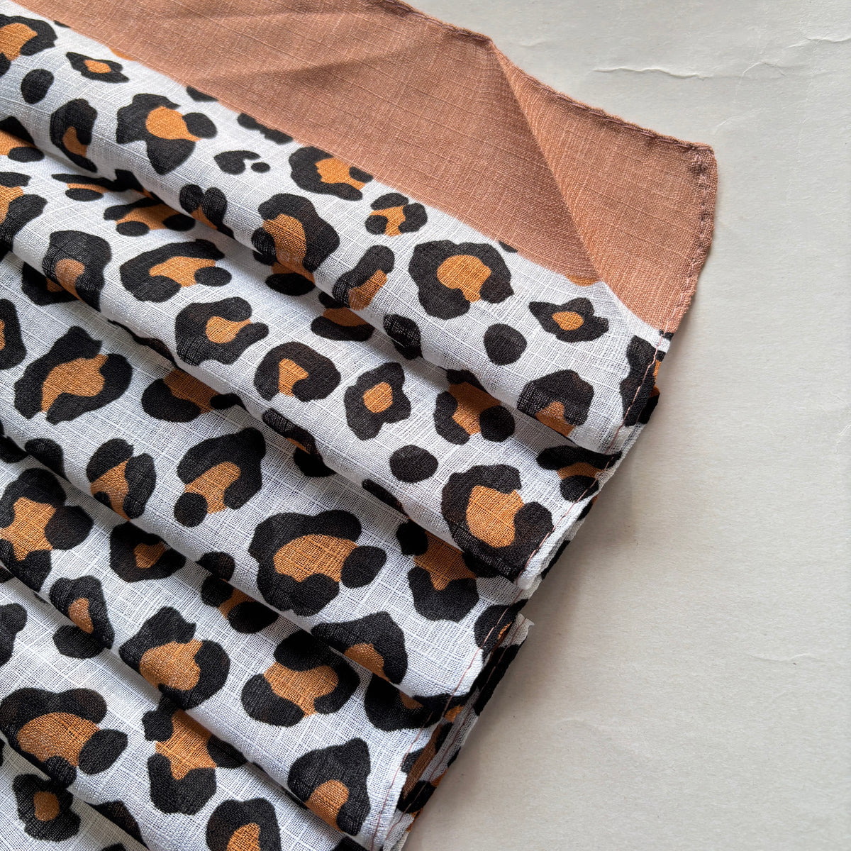 Leopard Printed Cotton -Mocha