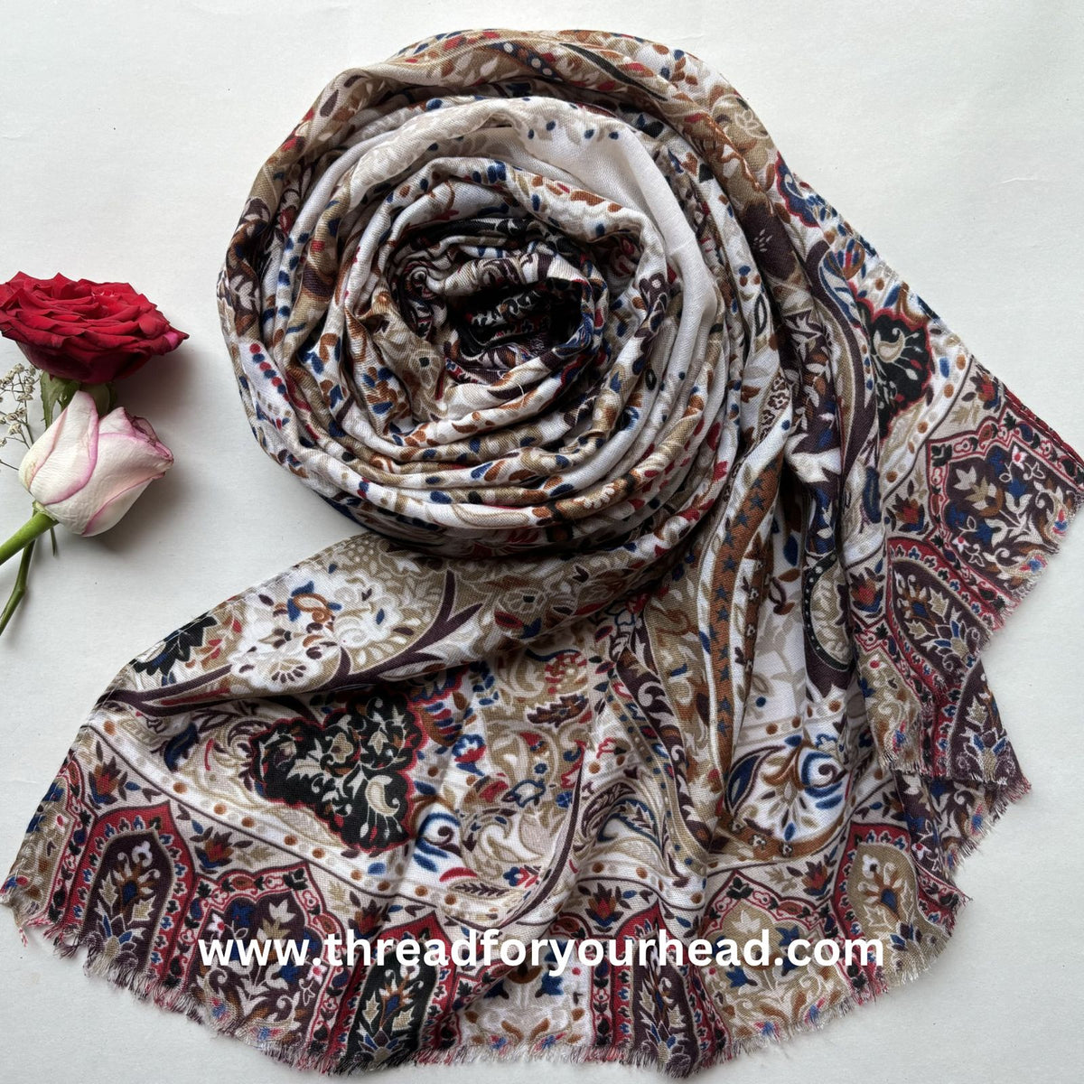 Persian Printed Cotton - Nude