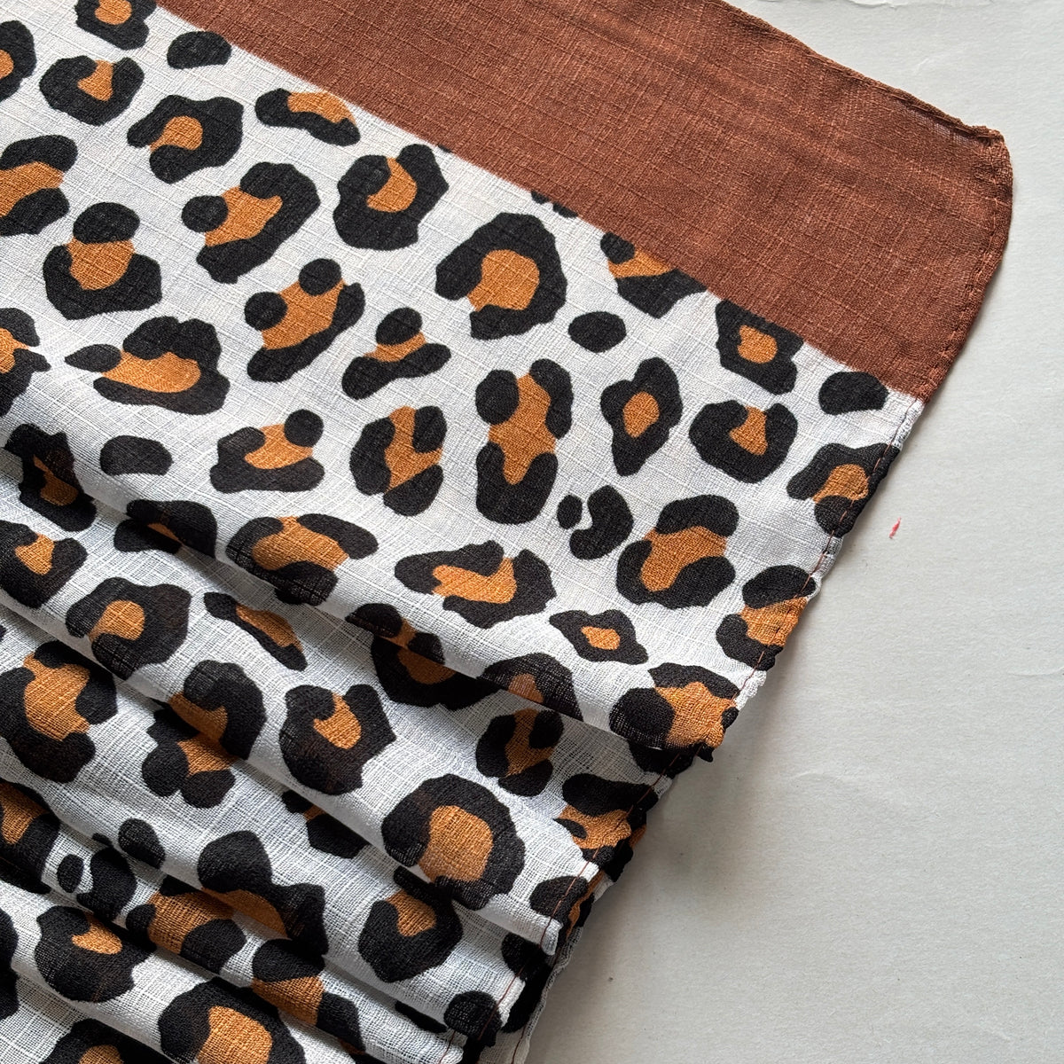 Leopard Printed Cotton - Caramel