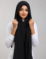 Hijab with attached cap and magnet - Black