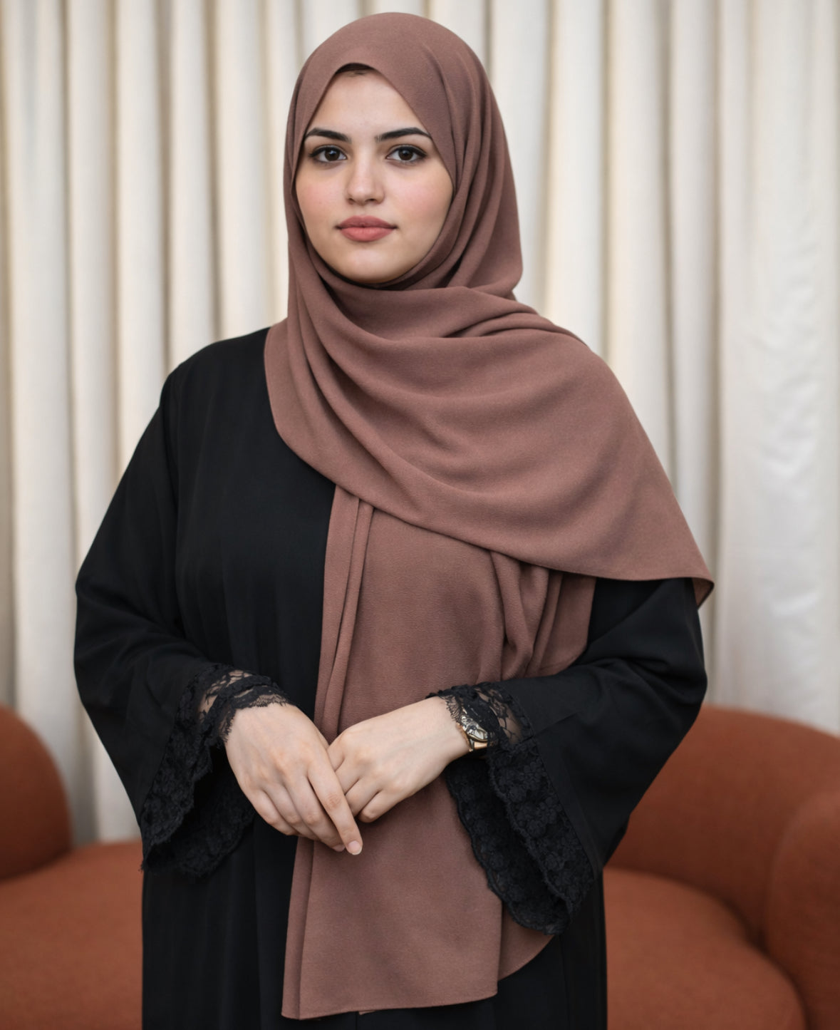 Turkish Satin Hijab - Wheat