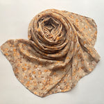 Printed Floral Cotton - Wheat