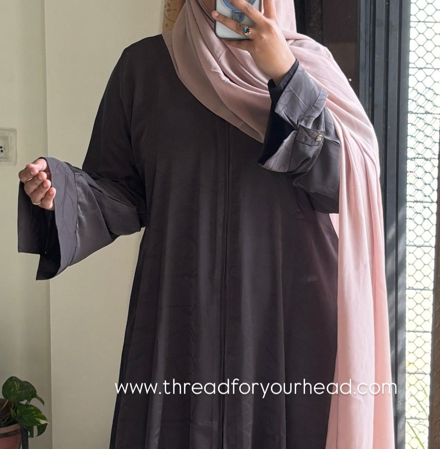 Dark Brown - Basic Texture Abaya