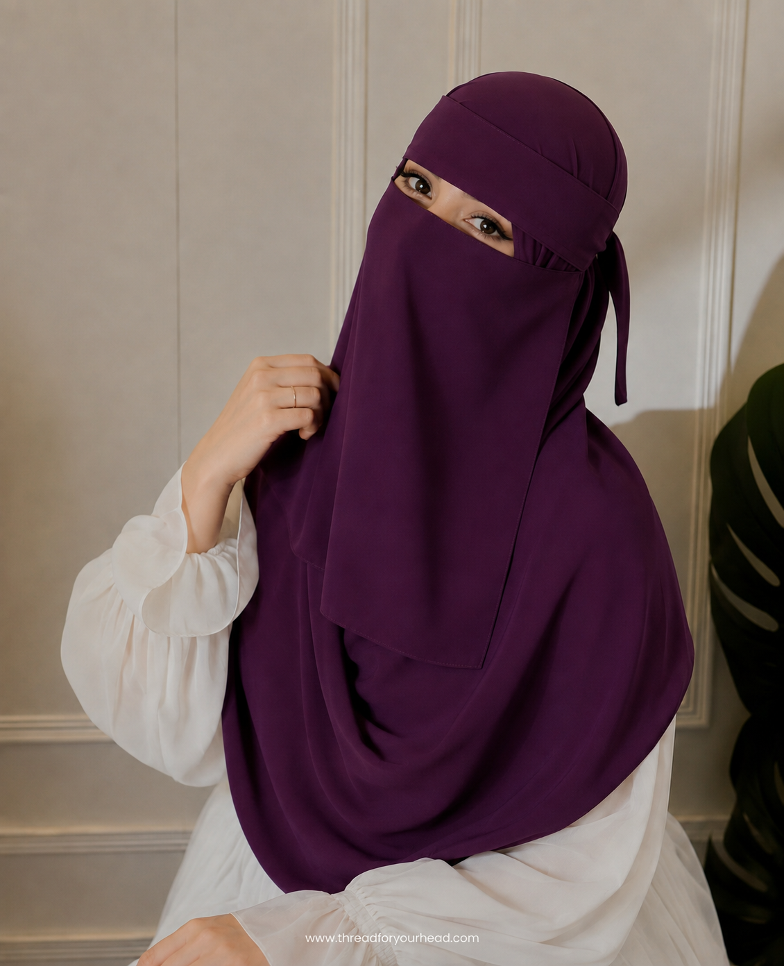Hijab and Naqab set - Violet