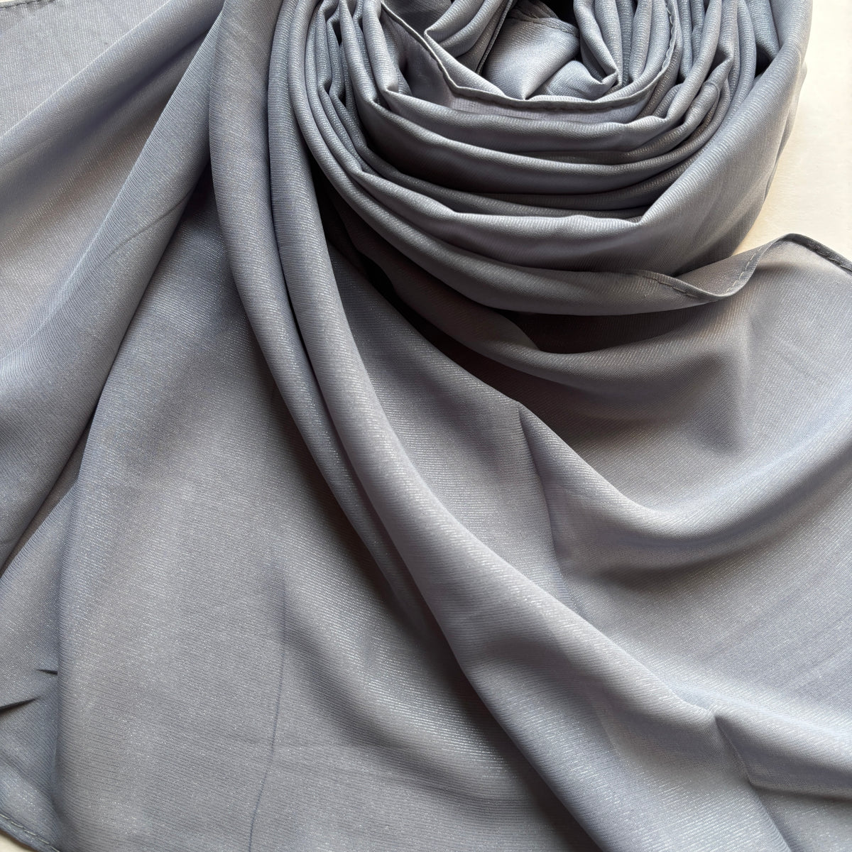 Chiffon Shimmer Hijab - Dark Grey
