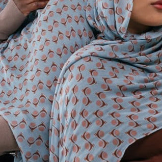 Blue eclipse premium modal hijab