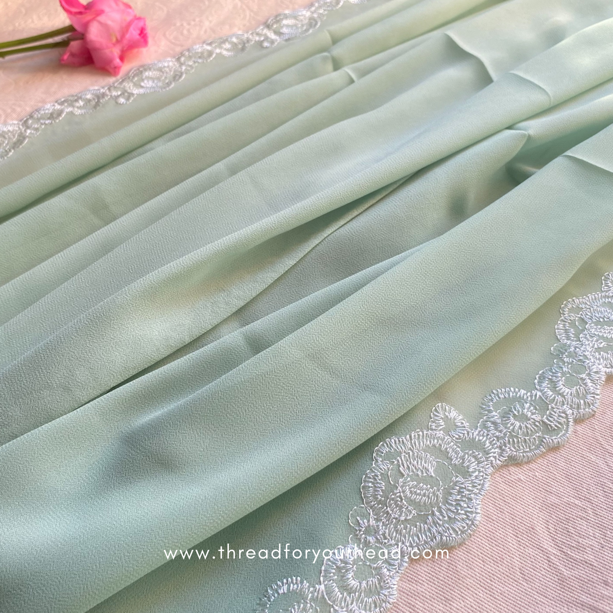 Fern- rosette Embroided