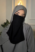 BLACK HALF NAQAB - ELASTIC