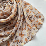 Printed Floral Cotton - Nude