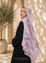 Lilac watercolour premium modal hijab