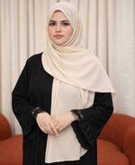 Turkish Satin Hijab - Pearl White