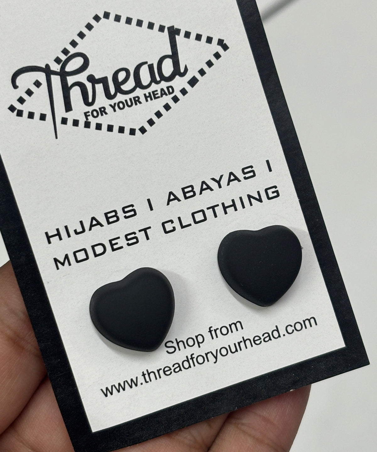 Hijab Magnet- heart black