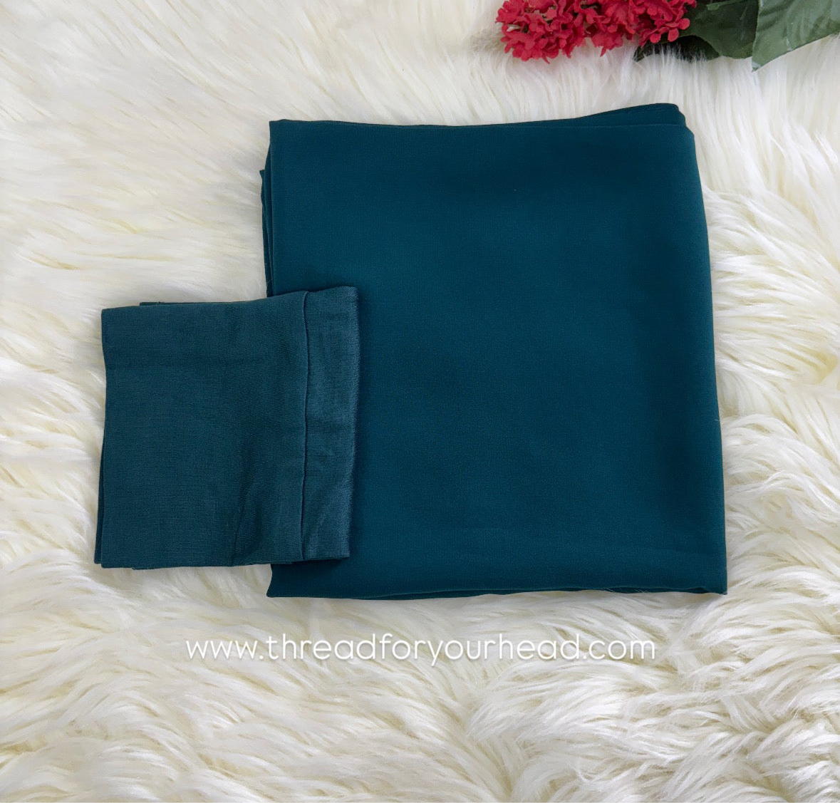 Teal- Hijab & Cap set