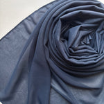 Chiffon Shimmer Hijab - Navy