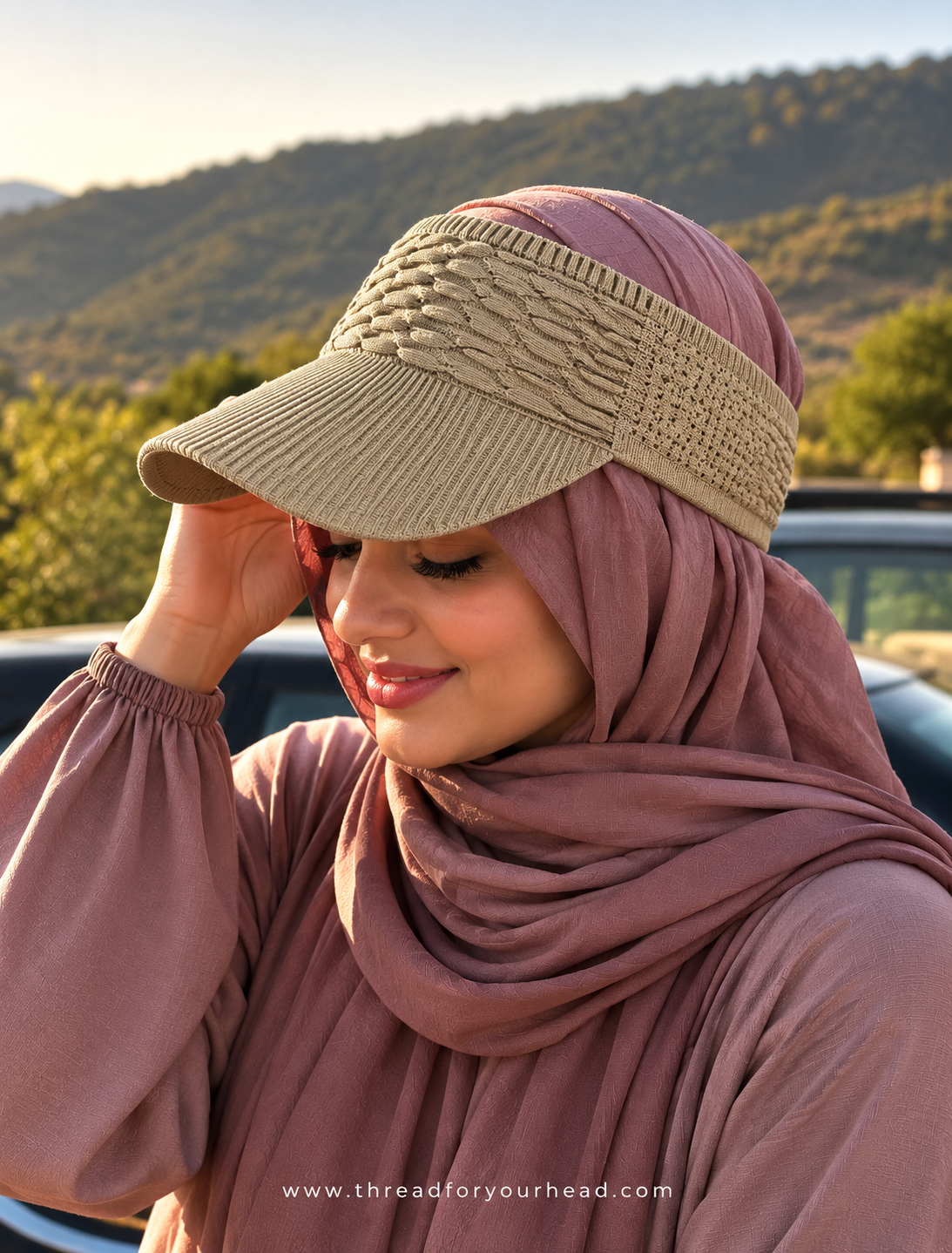 Umrah Visor Cap - Nude