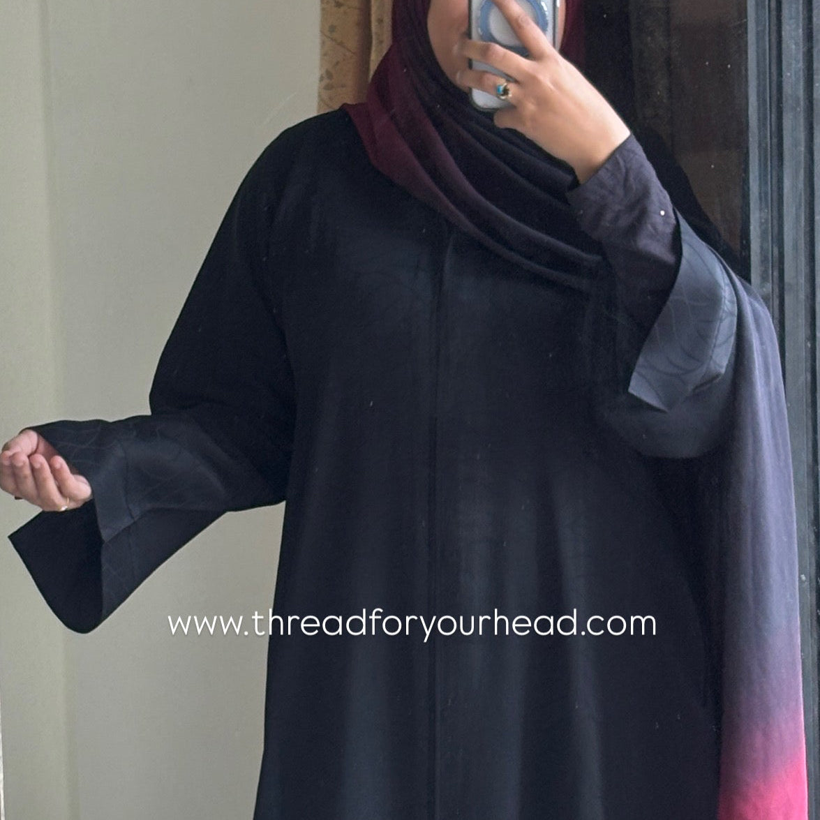 Black - Basic Texture Abaya