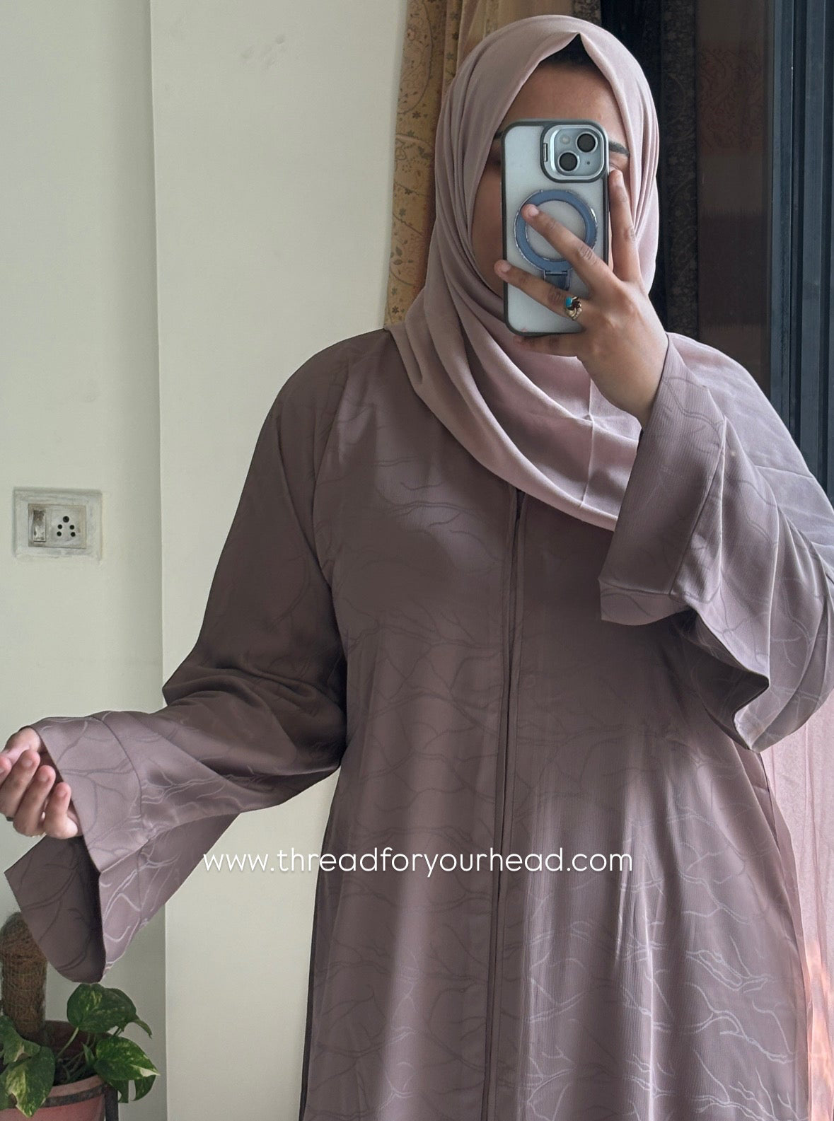 True Grey - Basic Texture Abaya