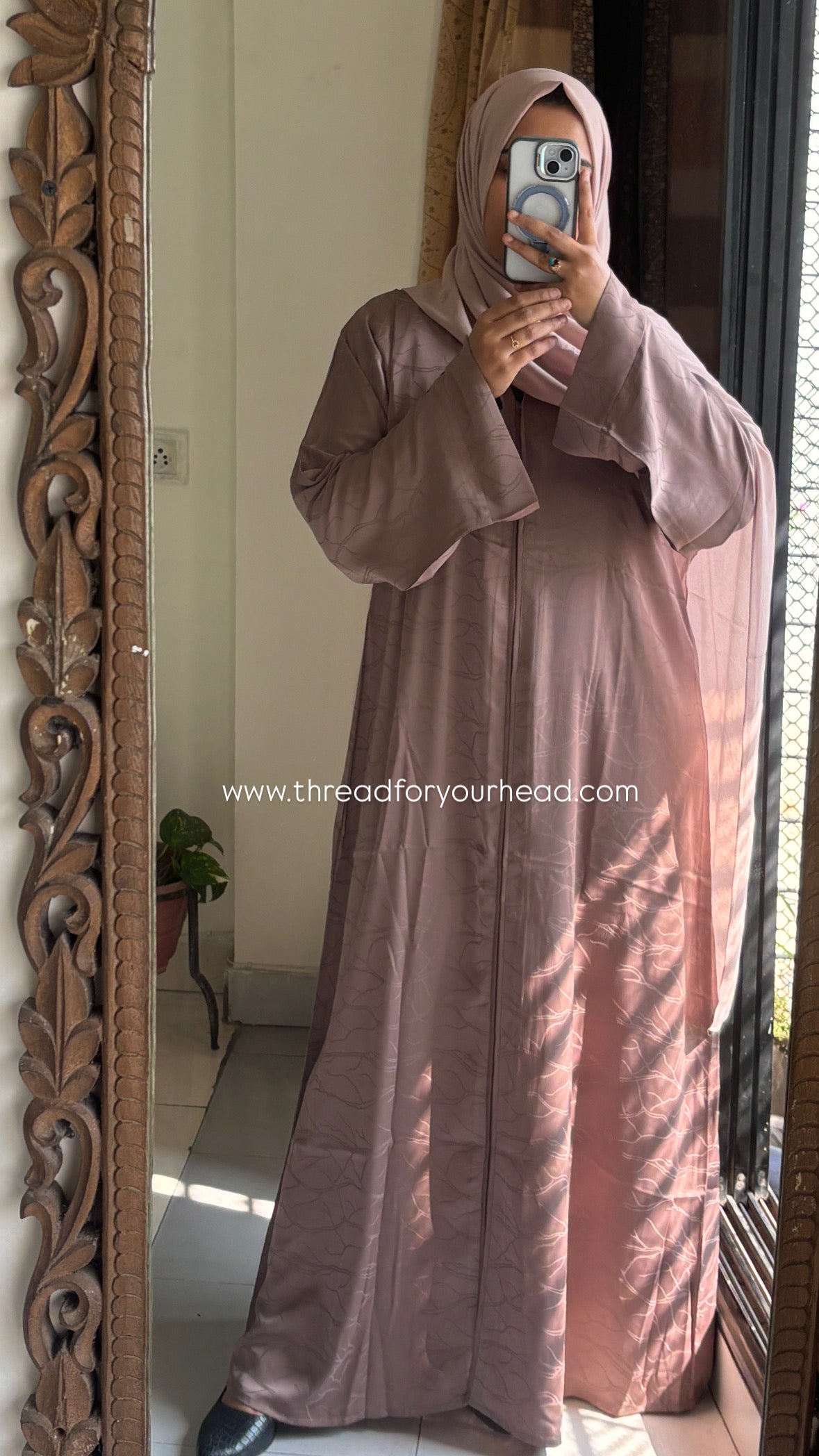 True Grey - Basic Texture Abaya