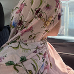 Baby Pink Floral premium modal hijab