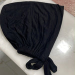 Full Coverage Tie Back Cap - Black