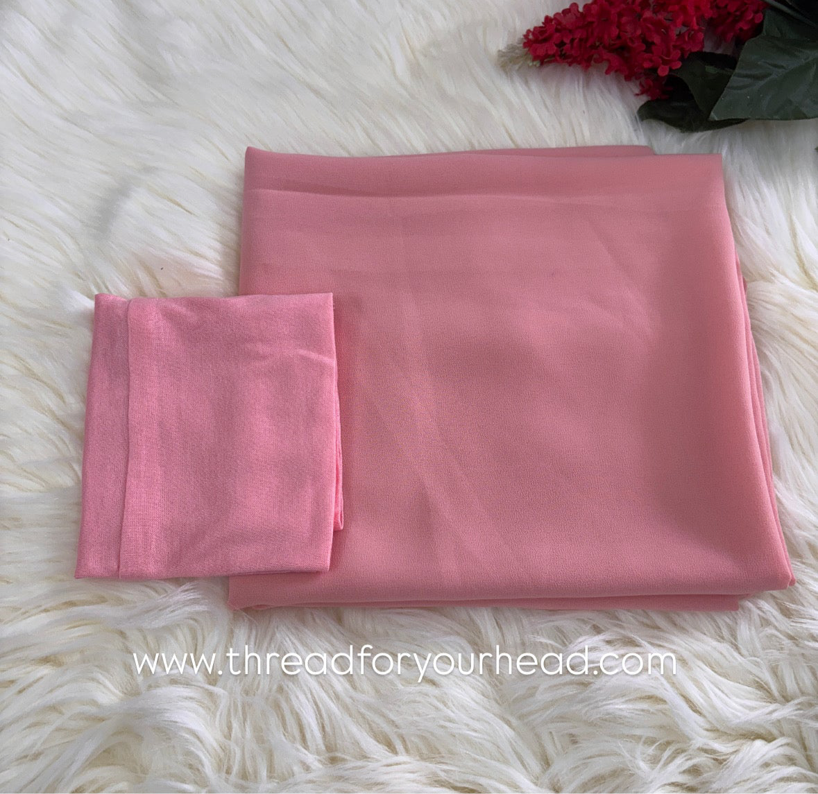 Peach Pink- Hijab & Cap set