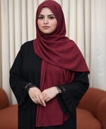 Turkish Satin Hijab - Maroon