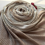 Metallic gold -Ombre Pleated Shimmer Hijab