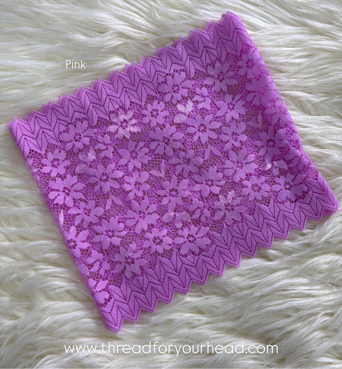 Pink -Lace tube cap