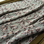Olive - Floral pleated georgette