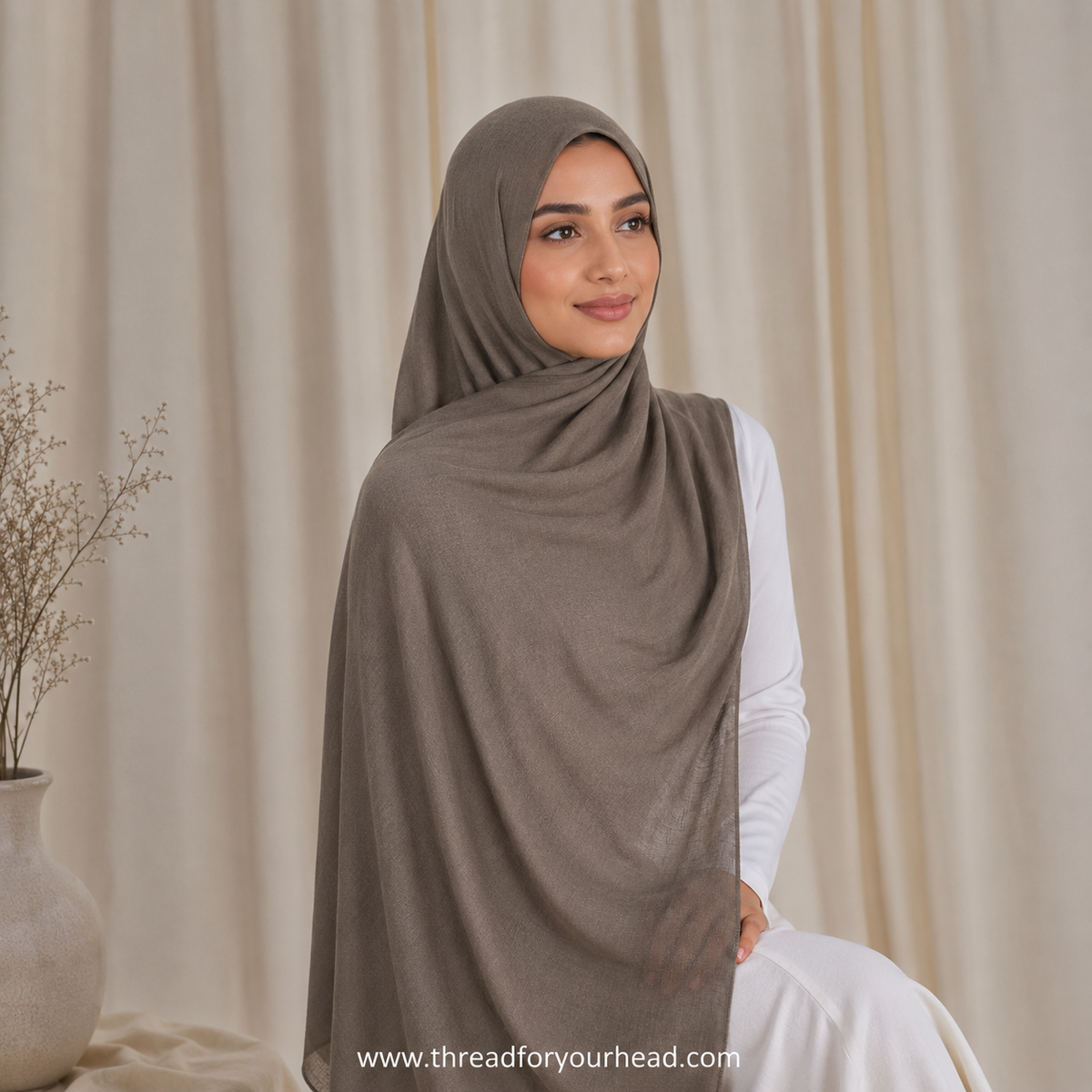 Basic Modal Hijab - Stone Grey