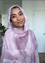 Lilac watercolour premium modal hijab