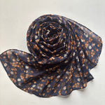 Printed Floral Cotton - Navy